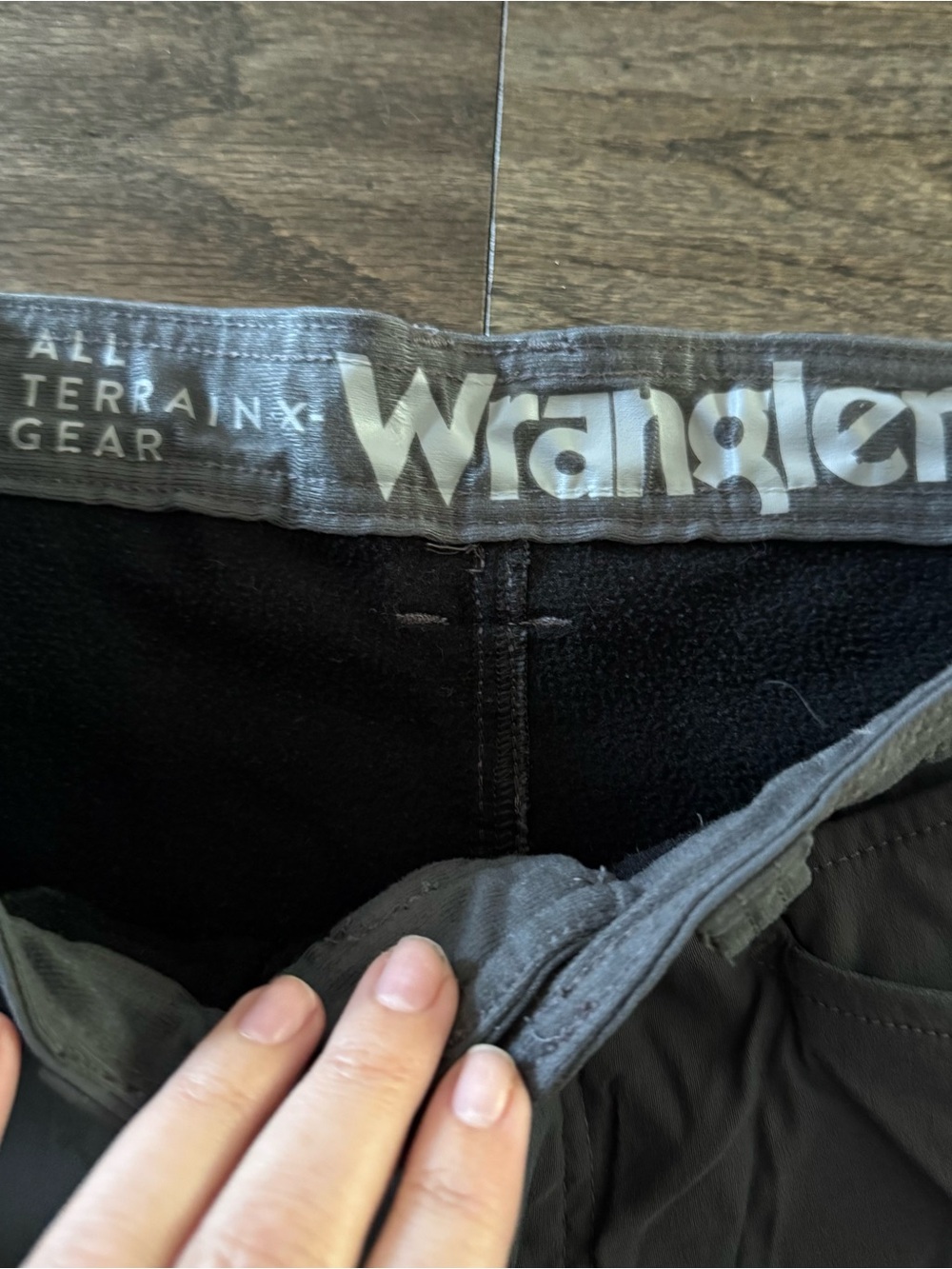 Wrangler Men's Chinos Dark Gray Back-Pocket Detail - Picture 3 of 5